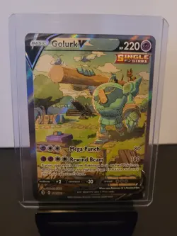 Pokemon TCG Golurk V Alternate Full Art SWSH07 Evolving Skies Holo Card - Image 1