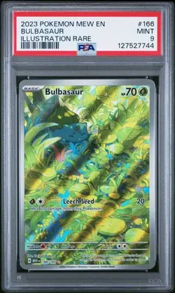 2023 Pokemon Mew En-151 166 Bulbasaur Illustration Rare PSA 9 Mint - Image 1