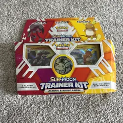 POKEMON TCG SUN AND MOON TRAINER KIT LYCANROC / ALOLAN RAICHU (Damaged Box) 820650802102 - Image 1
