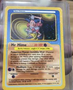 Mr. Mime HOLO Funskool Pokemon Card 2004 India Rare Trading Cards - Image 2
