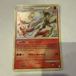 Pokemon Ninetales TCG HeartGold SoulSilver Card 7/123 Rare Holo LP - Image 1