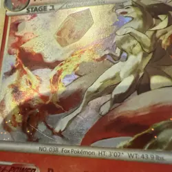 Pokemon Ninetales TCG HeartGold SoulSilver Card 7/123 Rare Holo LP - Image 3