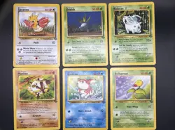Pokemon Jungle 6 Card Lot 62,58,57, 55,53, And 49/64. Regular. See Pics For Cond - Image 1