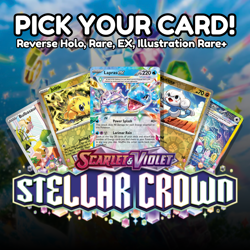 Stellar Crown - Choose Your Card - Reverse Holo, Rare, ex, IR+ - NM - SV8 - Image 1