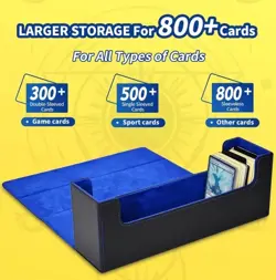 RED- Card Deck Box , Card Storage Box Toploaders - Image 3