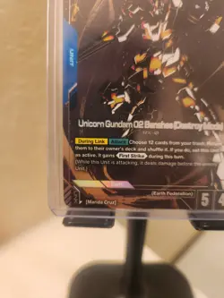 Gundam TCG Card Game Unicorn Gundam 02 Banshee (Destroy Mode) - GD01-003 LR+ AA - Image 5