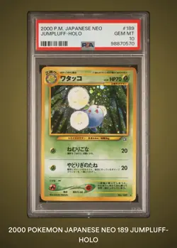 2000 Pokemon Card Japanese Neo Genesis Jumpluff Holo No.189 PSA 10 GEM MINT 🔥 - Image 1