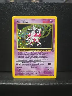 Pokemon Card Mr. Mime 22/64 WOTC Jungle Rare Non Holo HP/DMG - Image 1