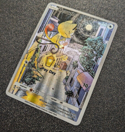 CUSTOM Meowth Pokemon TCG Pocket Genetic Apex Printed Physical Card Holo AR - Image 3