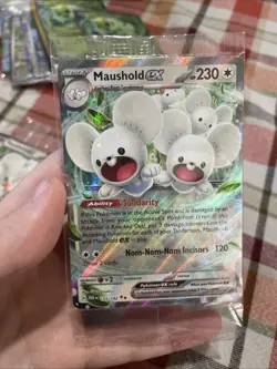 Pokemon Paldea Adventure Chest Black Star Promo SEALED Maushold EX 155/182 Card - Image 3