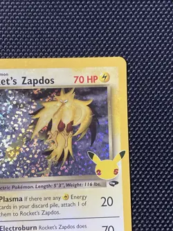 Rocket's Zapdos 15/132 Pokemon Celebrations Classic Collection Holo Card - Image 3
