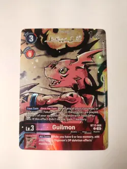 Digimon Card Game Guilmon BT17-008 Alt Art Signed Special Booster 2.0 Near Mint - Image 2