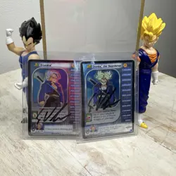 RARE Dragon Ball Z Limited Edition Trunk Cards Lot Of 2 Signed By Eric Vale - Image 1