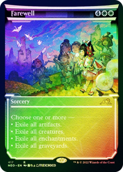 1x Farewell - Foil Etched - Showcase NM-Mint, English Kamigawa: Neon Dynasty MTG - Image 1