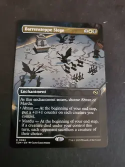 NM Borderless Barrensteppe Siege, MTG, Tarkir Dragonstorm, Magic, 384 - Image 1