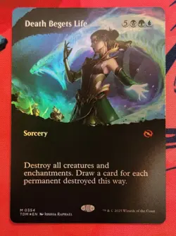 *In Hand* Death Begets Life (Borderless Foil) Tarkir: Dragonstorm Mythic NM - Image 1