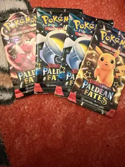 Paldean Fates Booster Pack Art Set (4) EMPTY - Pokemon 2024 - Image 1