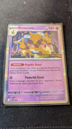 Pokemon TCG Card - Alakazam MEP 003 Prerelease Promo NM - Image 1