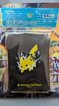 Pokemon Center Japan Pikachu Pokemon TCG 64 Standard Size Sleeves SEALED - Image 1