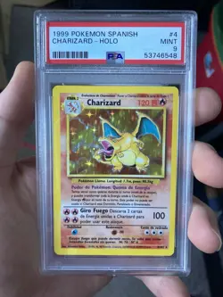 ~ESP~ SPANISH PSA 9 Charizard Base Set 4 Holo Pokemon Card - Image 1