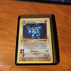 Pokemon TCG - Machamp 008/102 Base Set (Shadowless) - 1st Edition LP - Image 1