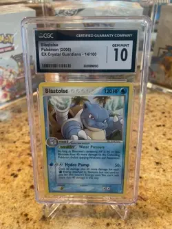 Blastoise EX Crystal Guardians 14/100 CGC 10 Gem Mint Pokemon 2006 RARE! PSA - Image 1