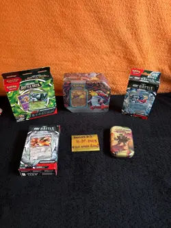 Pokemon TCG Skeledirge EX Tin - Paldea Legends Sealed+ Battle deck lot and tin - Image 1