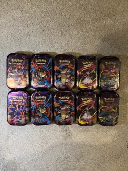 Pokemon: Mega Evolution - Mega Heroes Mini Tin (2x Full Art Set) Sealed 10 tins - Image 1
