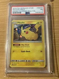 PSA 7 pikachu holo promo 2018 sun moon Pokemon - Image 1