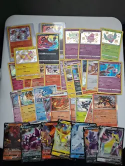 Pokemon TCG Lot Of 33, 16 Holos, 7 V's, 4 Baby Shinies, And Etc - Image 1