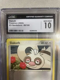 Pokemon TCG CGC Graded Slab Gem Mint 10- Slakoth 80/100 EX Sandstorm - Non Holo - Image 3