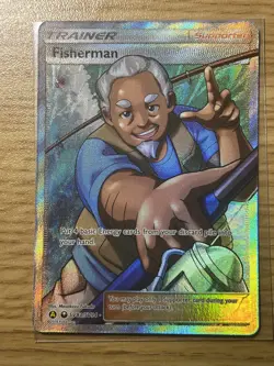 Pokemon TCG Holo Fisherman SV83/SV94 Shiny Rare Hidden Fates Vault - Image 1