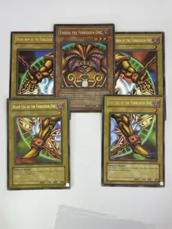 Yu-Gi-Oh! Exodia the Forbidden One Complete Set LOB-120-124 Ultra Rare LP Holo ! - Image 1