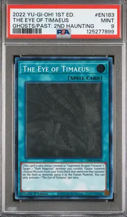 Yugioh PSA 9 MINT The Eye of Timaeus GFP2-EN183 Ghost Rare 1st Ed 2022 - Image 1