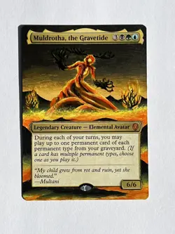 Muldrotha, The Gravetide ALTER Hand Painted MTG EDH Commander Custom Lava Art - Image 1