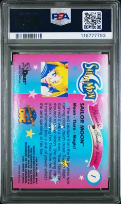 PSA 8 NM 1997 SAILOR MOON PRISMATIC #1 Vintage Dart Rare Anime Card - Image 2
