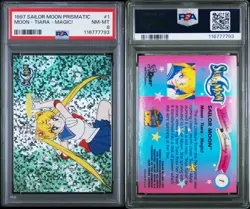 PSA 8 NM 1997 SAILOR MOON PRISMATIC #1 Vintage Dart Rare Anime Card - Image 3