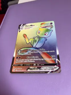 Pokemon Card Mew VMAX Rainbow Secret Rare Holo Fusion Strike 268/264 - Image 2