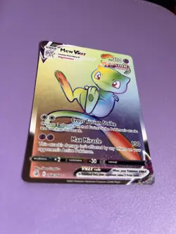 Pokemon Card Mew VMAX Rainbow Secret Rare Holo Fusion Strike 268/264 - Image 3