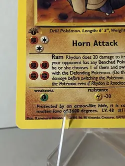💥 Rhydon 45/64 Jungle 1st Edition Non - Holo Vintage Pokemon 1999 WOTC Card LP - Image 4