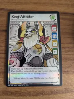 King Altador 2005 Neopets TCG Darkest Faerie NM Rare Holo Card 19/150 - Image 1