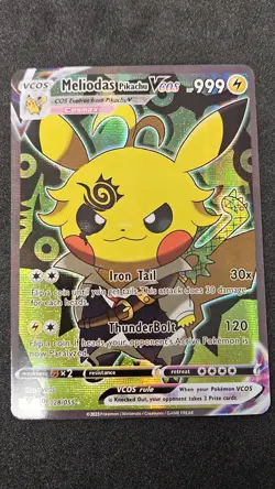Meliodas Pikachu VCOS Holo Non-TCG Fan Art 028/055 Pokemon Card - Image 1