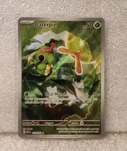 Caterpie 172/165 NM -Illustration Rare Pokemon Card- Scarlet And Violet 151 - Image 1