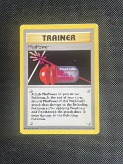 84/102 Plus Power 4th Print Base Set Uncommon Pokemon Card LP - Image 1