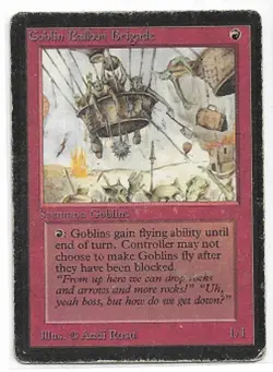 MTG magic cards 1x Goblin Balloon Brigade Beta Heavy Play, English - Image 1