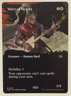 Voice of Victory Borderless - Tarkir: Dragonstorm MTG Magic the Gathering - Image 1