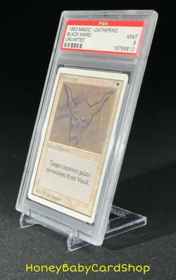 MTG Unlimited Edition 1993 Black Ward PSA 9 Mint Old School 93/94 - Image 3