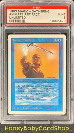 MTG Unlimited Edition 1993 Animate Artifact PSA 9 Mint Old School 93/94 - Image 1