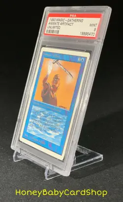 MTG Unlimited Edition 1993 Animate Artifact PSA 9 Mint Old School 93/94 - Image 3