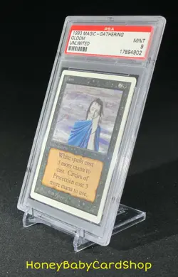 MTG Unlimited Edition 1993 Gloom PSA 9 Mint Old School 93/94 - Image 3